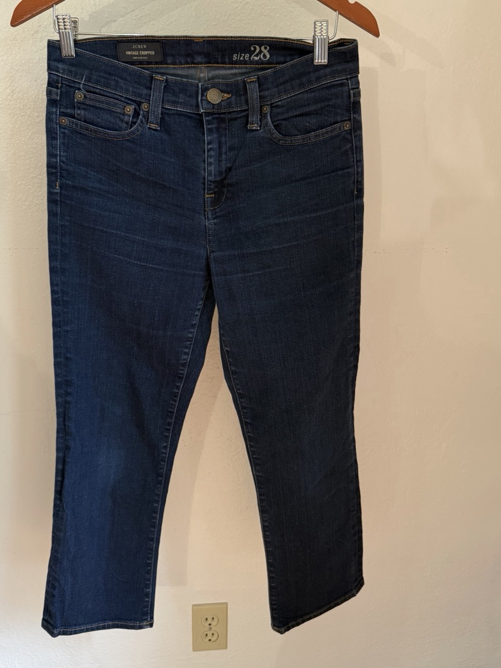 J.Crew Vintage Cropped Jeans Blue Waist 28